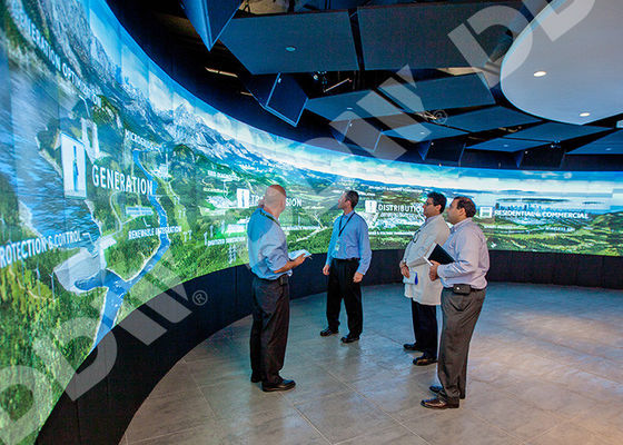 Led Arka Işık Kavisli Video Ekranı 500 Nits Yüzey Parlama Önleyici LG İnce Çerçeve Monitör