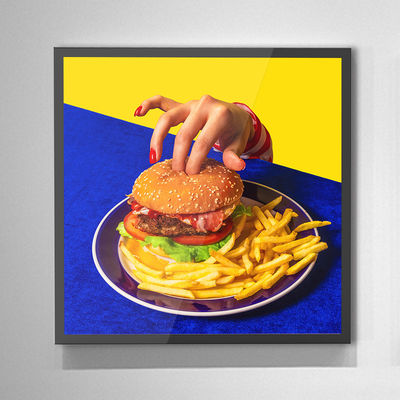 Süpermarket için 22 inç Yüksek Çözünürlüklü Kare Ekran Lcd Dijital Tabela Reklam Monitörü