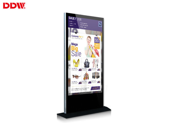 Kapalı 65 Inç yüksek parlaklık LCD Modül çoklu dokunmatik serbest duran kiosk DDW-AD6501SN