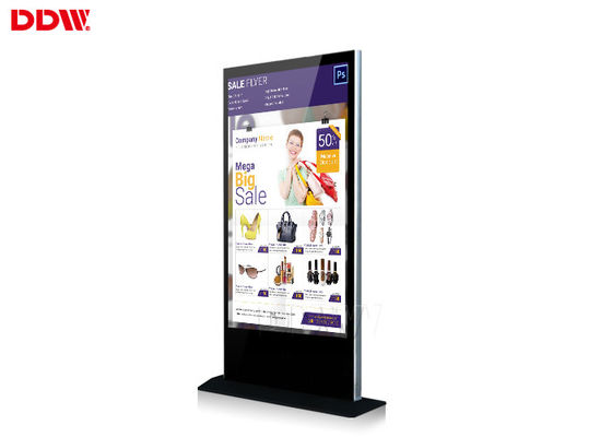 Kapalı 65 Inç yüksek parlaklık LCD Modül çoklu dokunmatik serbest duran kiosk DDW-AD6501SN