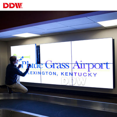 Ticari 55 Etkileşimli Video Duvar Dokunmatik Ekran 500 Nit Parlaklık DP Çıkışı 2 HDMI Girişi