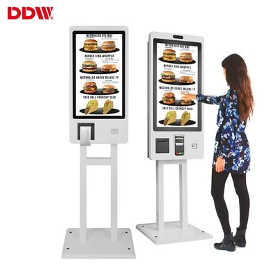 27 inç Restoran fast food siparişi hepsi bir arada yazılım sistemi tasarımı self servis makine ödeme kendi kendine sipariş kiosk