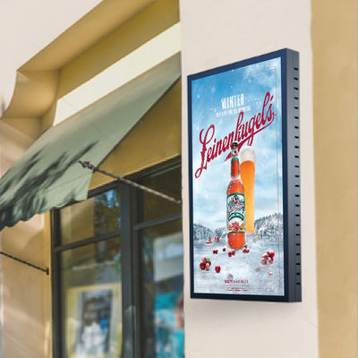 43 inç Dış Mekan Tamamen alüminyum Duvara Monte Yüksek Parlaklıkta Dijital Tabela