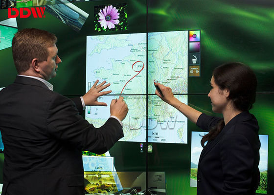 1.7mm Çok Ekranlı Teşhir Duvarı, Hareket Sensörlü 700 Nits Dokunmatik Ekran Videowall
