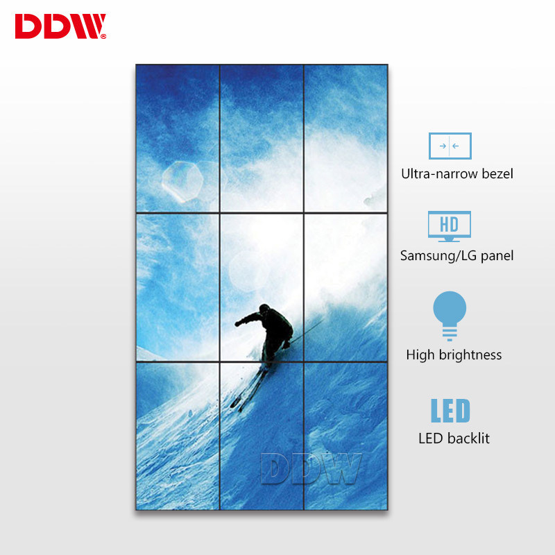 DP Döngü Çıkışı 55 inç DDW LCD Video Duvar 500 Nits Yüksek Parlaklık Ticari